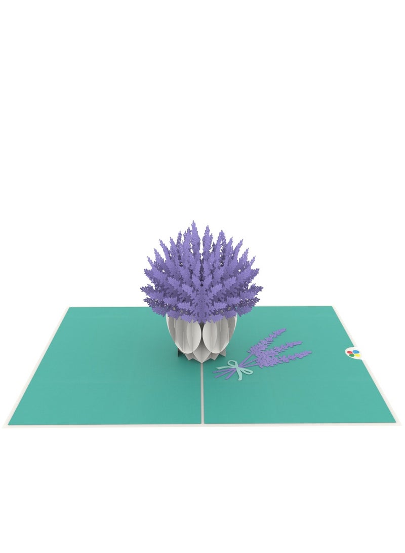 Lavender Vase Pop Up Card / 3D Greeting Cards  - Image 2