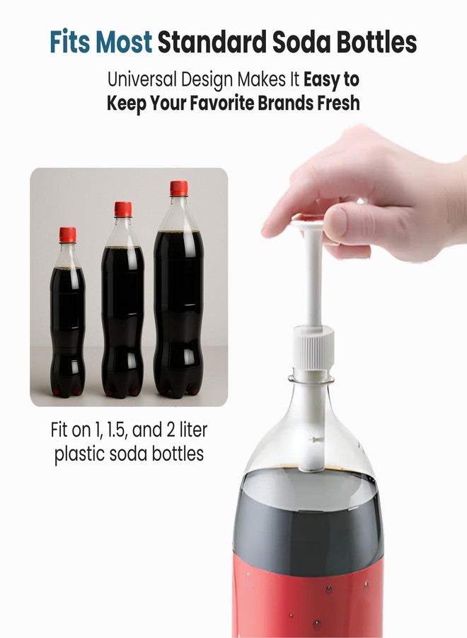 Jokari 05002 – Fizz Keeper Pump Cap for 2 Litre Bottles – White 3.6cm x 8cm - Keeps The Fizz in - 2 Pack - Image 4