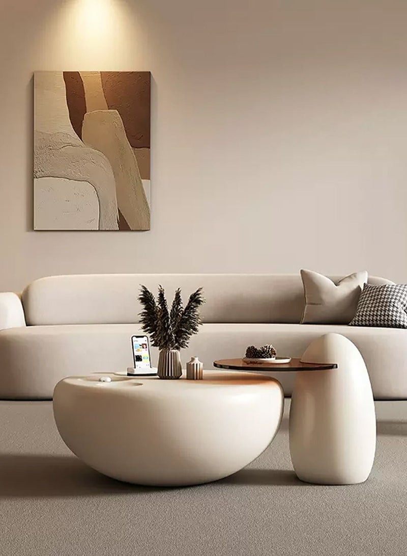 Merry Moments مجموعة طاولة القهوة Danity Paw، طاولة جانبية للأريكة، طاولة للوجبات الخفيفة، تصميم عصري لغرفة المعيشة، غرفة النوم، المكتب، البيع بالتجزئة H50xL112xW82 سم (مجموعة قطعتين) - Image 1