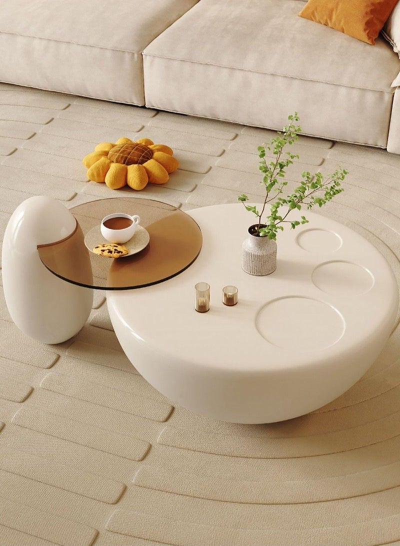 Merry Moments مجموعة طاولة القهوة Danity Paw، طاولة جانبية للأريكة، طاولة للوجبات الخفيفة، تصميم عصري لغرفة المعيشة، غرفة النوم، المكتب، البيع بالتجزئة H50xL112xW82 سم (مجموعة قطعتين) - Image 5