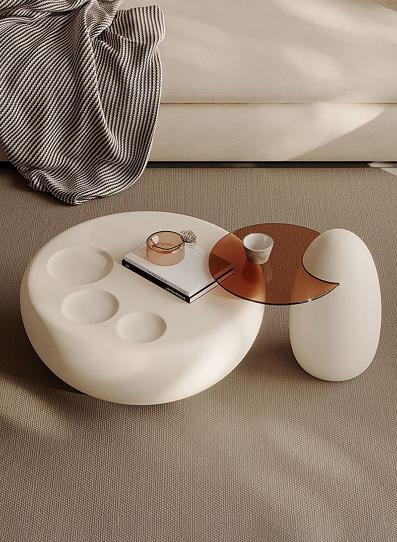 Merry Moments مجموعة طاولة القهوة Danity Paw، طاولة جانبية للأريكة، طاولة للوجبات الخفيفة، تصميم عصري لغرفة المعيشة، غرفة النوم، المكتب، البيع بالتجزئة H50xL112xW82 سم (مجموعة قطعتين) - Image 4