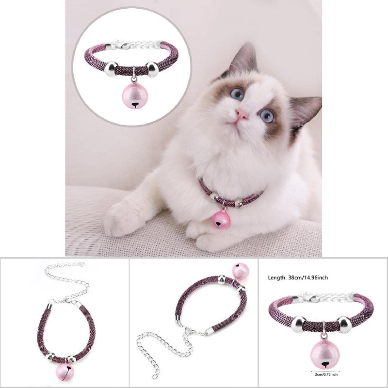 Adjustable Cat Collar Necktie Soft Nylon Pet Grooming Accessory Simple Fan Color - Image 4