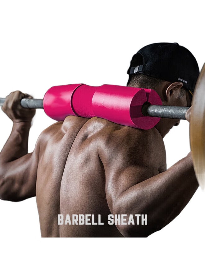 Lac Barbell Shoulder Pad, Thickened Nbr Weightlifting Squat Barbell Pad, Shoulder Protection, Neck Support, Hip Cushion, Pressure-Reducing, Red Style - Image 3