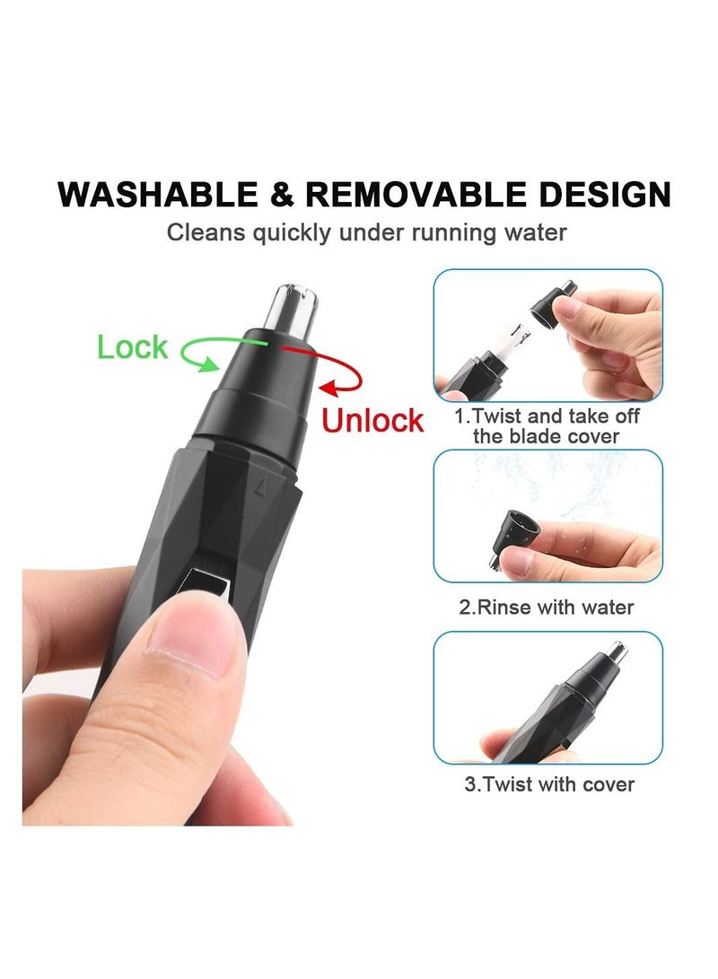 NIBEMINENT Nose Hair Trimmer for Men 2-in-1 Painless Nasal and Ear Clipper USB Rechargeable Facial Lightweight Detail - Image 3