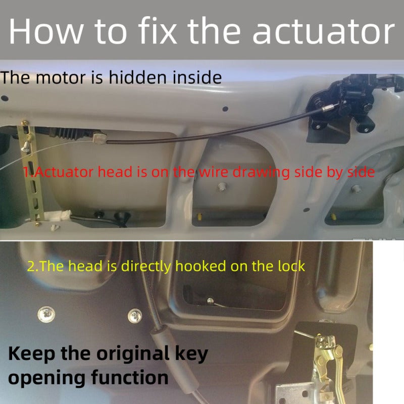 Door Lock Actuator 2 Wire Black - Universal Accessories 360° Rotation Easy Installation All-copper High-temperature Motor for Various Car Models - Image 5