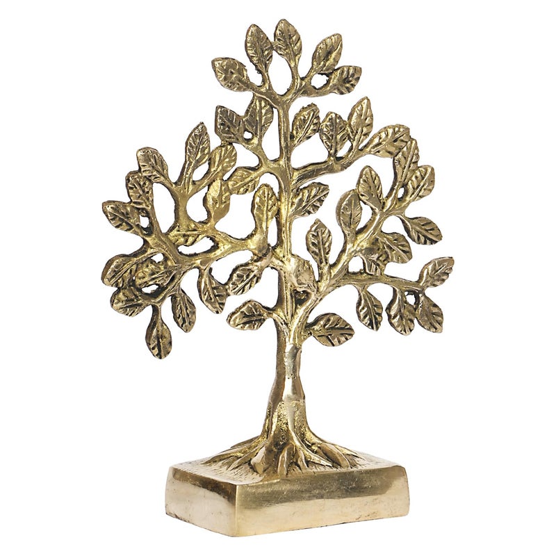 ARTVARKO Brass Kalpavriksha Tree of Life Vastu Fengshui Good Luck Decor Showpiece Gift 7 Inch - Image 3