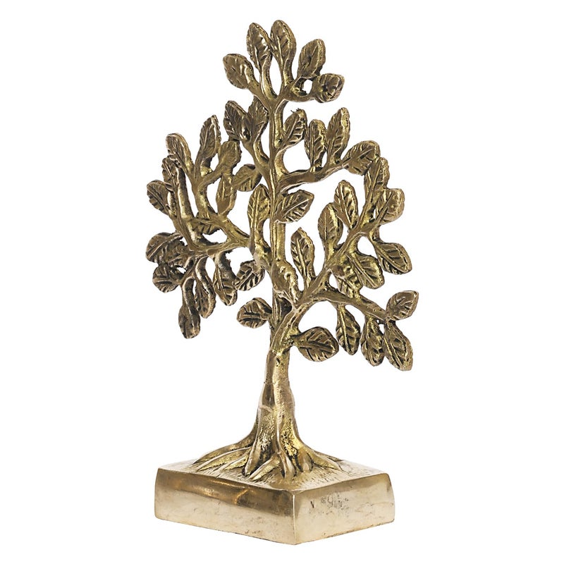 ARTVARKO Brass Kalpavriksha Tree of Life Vastu Fengshui Good Luck Decor Showpiece Gift 7 Inch - Image 4