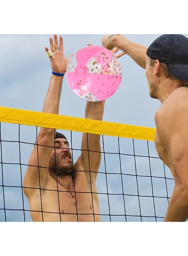 Goolsky PVC Inflatable Glitter Beach Ball, Sequin Water Toy for Sand Play and Pool Fun, Extra Large Beach Ball, Large Beach Balls, Floating Ball, Pool Beach Ball, Disco Ball Beach Ball, Beach Accessories, Pool Float, Summer Fun, Sequin Ball, Festive Ball, Lightweight Float, Durable Inflatable, Floating Accessory, Vacation Essentials, Family Fun - Image 2