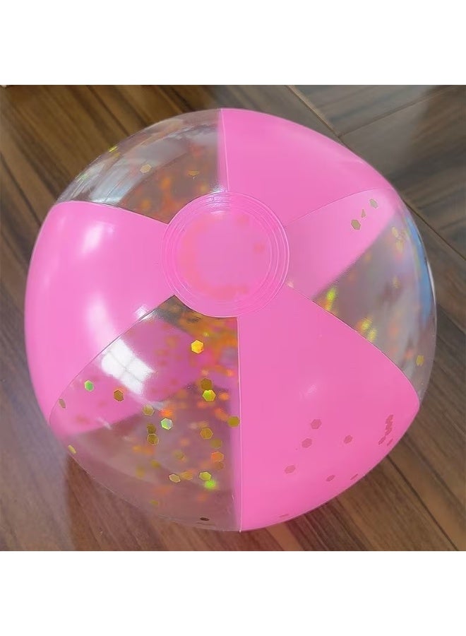 Goolsky PVC Inflatable Glitter Beach Ball, Sequin Water Toy for Sand Play and Pool Fun, Extra Large Beach Ball, Large Beach Balls, Floating Ball, Pool Beach Ball, Disco Ball Beach Ball, Beach Accessories, Pool Float, Summer Fun, Sequin Ball, Festive Ball, Lightweight Float, Durable Inflatable, Floating Accessory, Vacation Essentials, Family Fun - Image 5