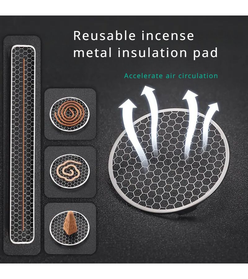 7 Pcs Set Combustion Supporting Pad Metal Insulation Pads For Incense Use Reusable Easy To Clean Good Combustion Effect - Image 2