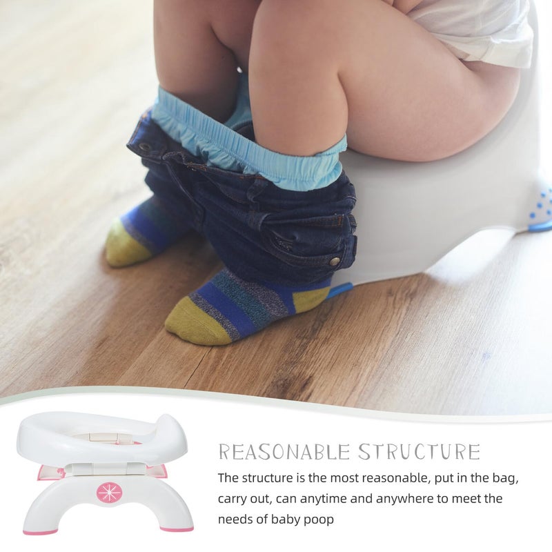 Portable Folding Travel Potty Seat For Boys And Girls Pink Training Toilet For Car And Outdoor Use - Image 4
