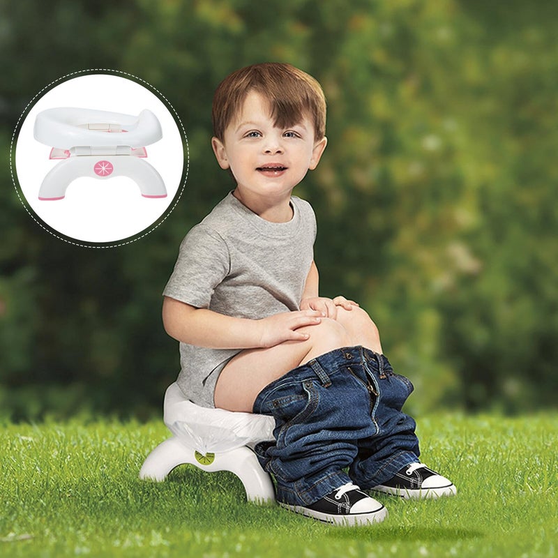 Portable Folding Travel Potty Seat For Boys And Girls Pink Training Toilet For Car And Outdoor Use - Image 3