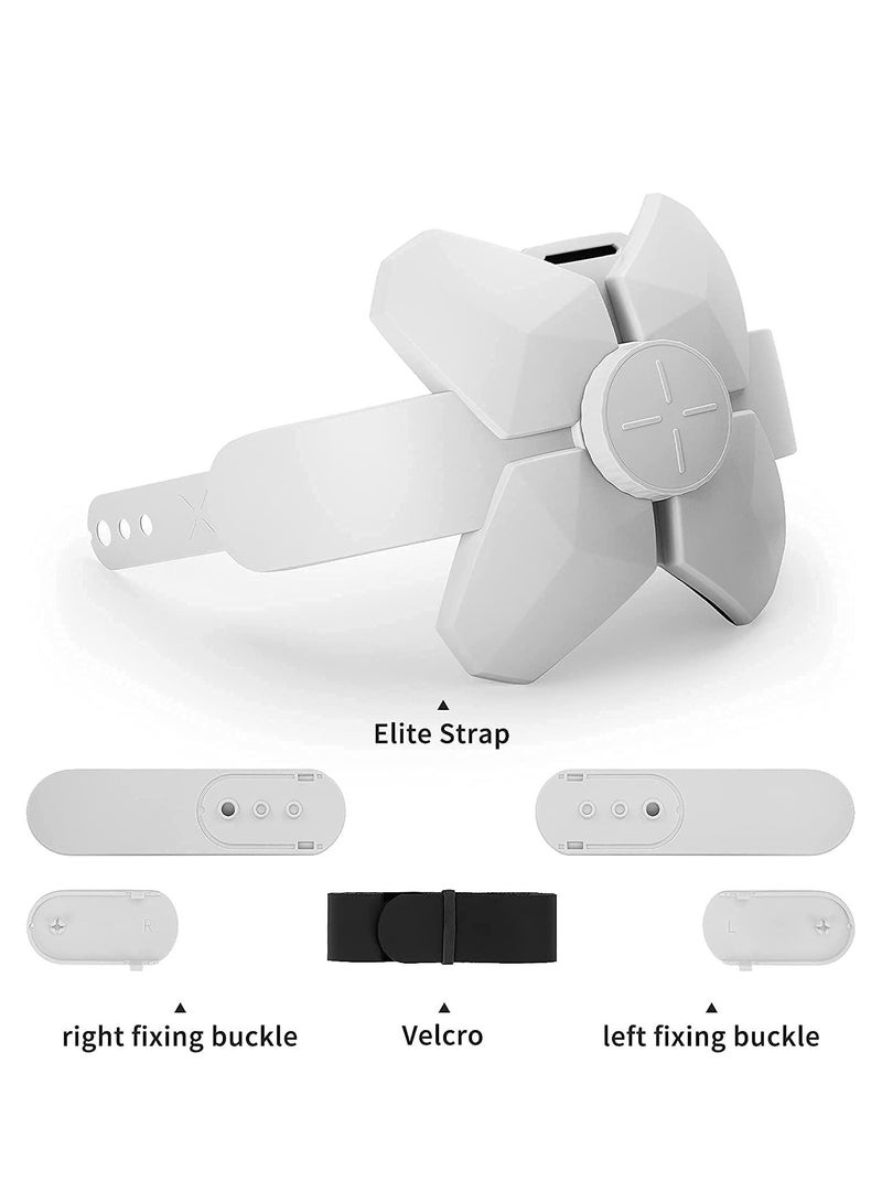 Loquat Adjustable Headband Compatible for Meta Quest 2, Oculus 2 with Head Cushion, Replacement Elite Strap Comfortable Protective Reduce Pressure - White - Image 4