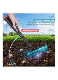 Generic Metal Detector Pinpointer Lightweight Pinpointer Metal Detectors with 360°Detect Probe Buzzer Vibration High Sensitivity Kids Metal Detector for Locating Gold Coin Treasure Hunting  - Image 2