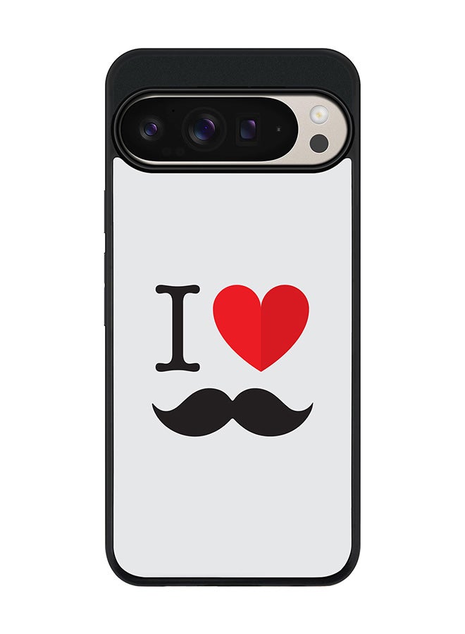 Stylizedd For Google Pixel 9 Pro XL Case,Slim fit Camera Protection, Shockproof Thin Phone cover - I Love Moustashe - Image 1