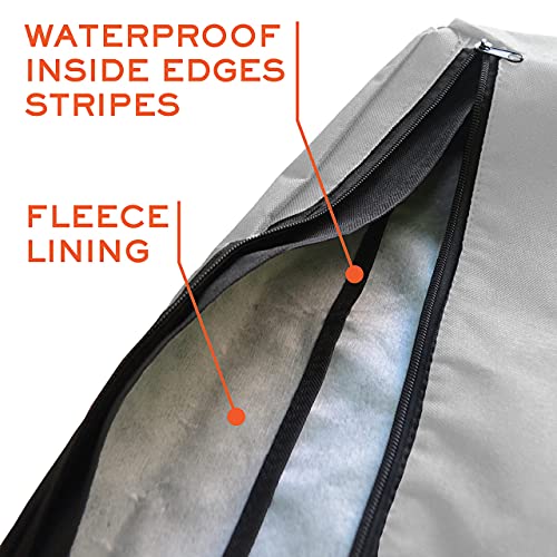 Bozzcovers Outdoor TV Cover 60-65 inch - with Zipper, Weatherproof, Waterproof 360 Degrees Protection, Soft Non Scratch Interior - Warm Gray - Image 4