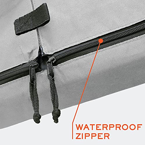Bozzcovers Outdoor TV Cover 60-65 inch - with Zipper, Weatherproof, Waterproof 360 Degrees Protection, Soft Non Scratch Interior - Warm Gray - Image 3