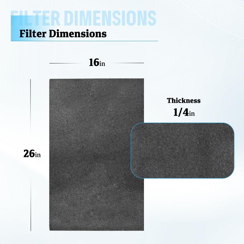 SyunsXoon 2 Pack Furnace Door Filter for Mobile Home, Washable Foam Air Filtration Compatible with Miller, Nordyne, Intertherm, Broan & Maytag furnaces 16" x 26" x 1/4" - Image 2