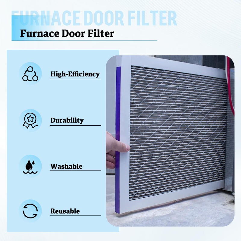SyunsXoon 2 Pack Furnace Door Filter for Mobile Home, Washable Foam Air Filtration Compatible with Miller, Nordyne, Intertherm, Broan & Maytag furnaces 16" x 26" x 1/4" - Image 3