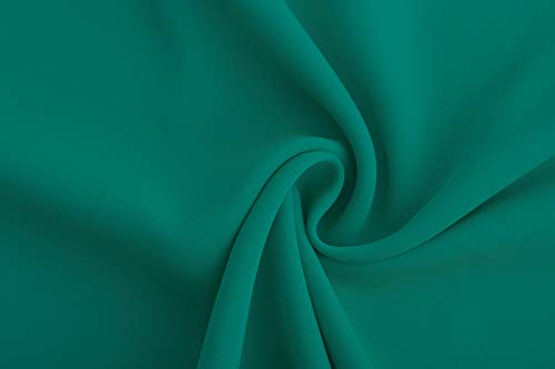 TASAMO Women's Casual Round Neck Basic Pleated Top Cap Sleeve Curved Keyhole Back Chiffon Blouse (Large, Dark Green) - Image 5