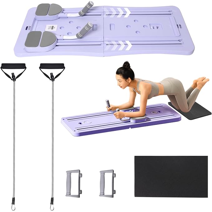 Ownsig Ab Roller Wheel Training Board With Elbow Suppot, 4-In-1 Multifunctional Abdominal Trainer With Timer, Automatic Rebound, Foldable Ab Core Exercise Equipment For Home - Image 4