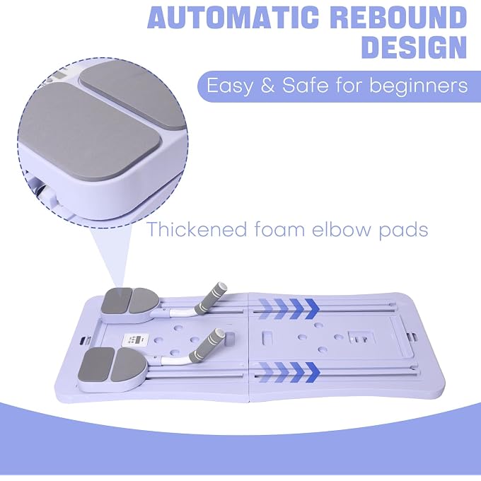 Ownsig Ab Roller Wheel Training Board With Elbow Suppot, 4-In-1 Multifunctional Abdominal Trainer With Timer, Automatic Rebound, Foldable Ab Core Exercise Equipment For Home - Image 3