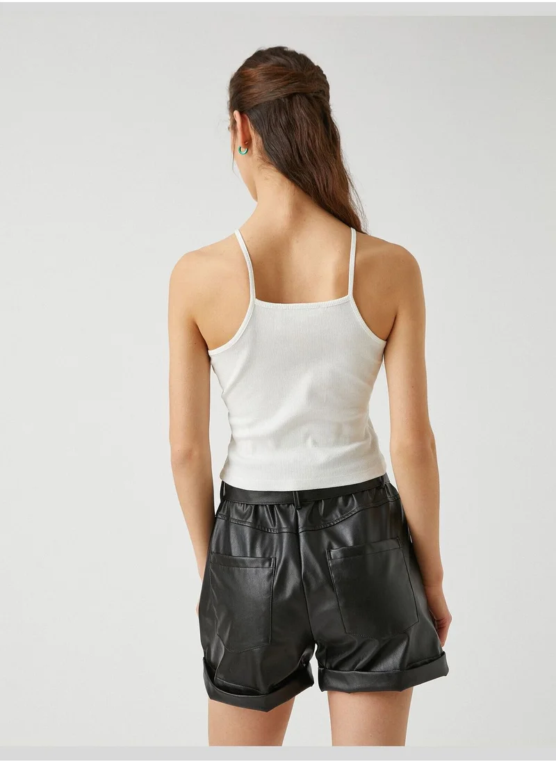 كوتون Halterneck Ribbed Top Tank