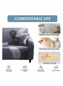 Excefore Stretch Sofa Cover Printed Pattern Seat Couch Cover for 1 Cushion Couch 1 Piece Furniture Protector for Living Room, Pets, Sofa (3 Seater)  - Image 2