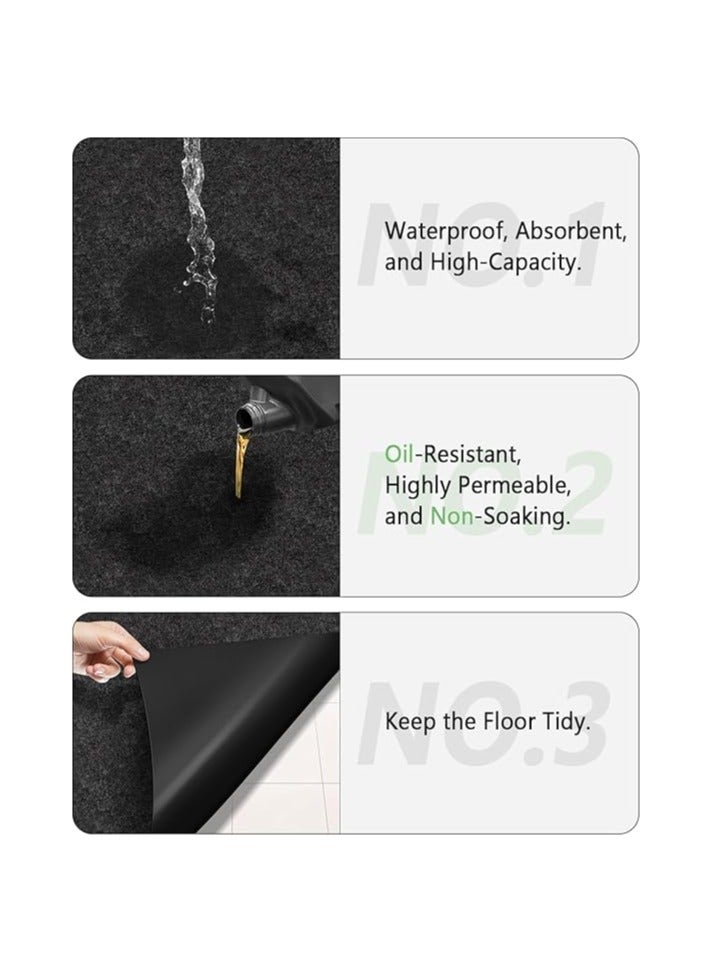 Premium Maintenance Mat Oil Spill Garage Floor Mat (90 x 100cm), Absorbent, Waterproof, Contains Liquids, Protects Garage Surface or Driveway, Reusable, Washable, Durable - Image 5