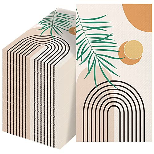 Sinmoe 100 Pack Floral Napkins Disposable Paper Hand Towels 2 Ply Decorative Dinner Guest Towels Flower Cocktail Napkins for Bathroom Toilet Powder Room Wedding Bridal Shower Birthday Lovely - Image 2