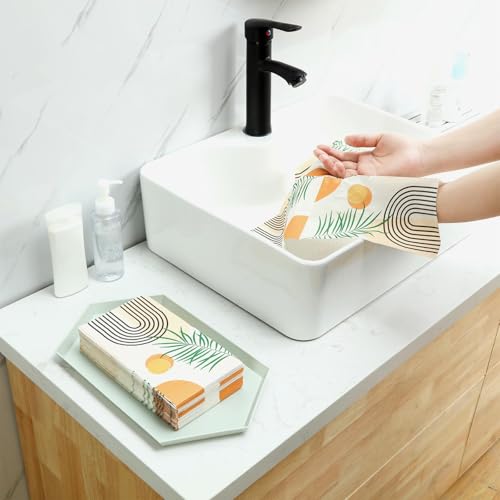 Sinmoe 100 Pack Floral Napkins Disposable Paper Hand Towels 2 Ply Decorative Dinner Guest Towels Flower Cocktail Napkins for Bathroom Toilet Powder Room Wedding Bridal Shower Birthday Lovely - Image 5