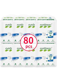 nateen Flexi Maxi Adult Diapers Pants,Incontinence Night Time Pull Up,Extra Large,Waist Size 130-170cm,80 Count Adult Pull Ups,Superior Comfort,Excellent Combination of Protection. (80 Count)  - Image 1
