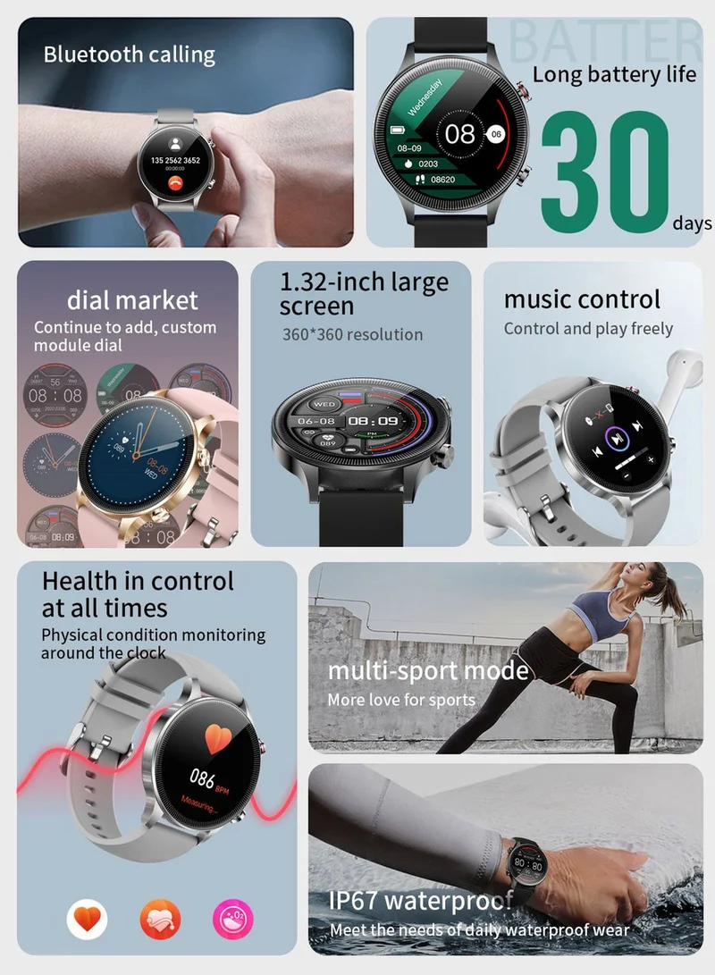 Seventy Five Smart Watch With Bluetooth Call, Multiple Health & Fitness Features