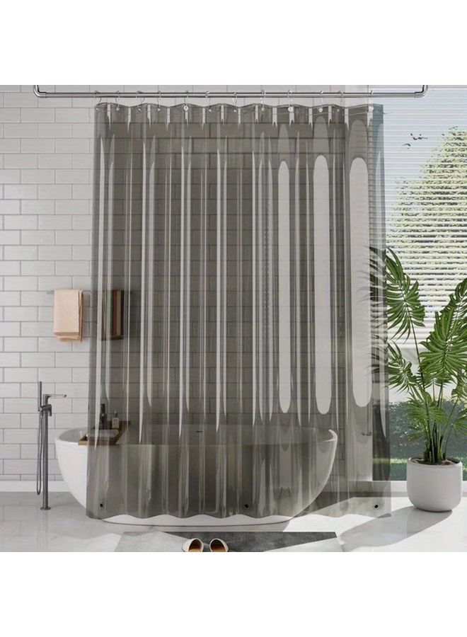 Transparent PEVA Shower Curtain Liner 78 74in With 12 Hooks And 3 Magnets - Image 3