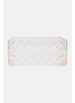 Diamond Home 3 Tier Multi Purpose Storage Drawers, Transparent  - Image 2