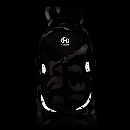 HEROZ Harbour Unisex Nylon 28 L Medium Size Travel Laptop Backpack Water Resistant Slim Durable Fits Up to 15.6 Inch Laptop Notebook (153-ALL) (Army Green Jungle) - Image 2