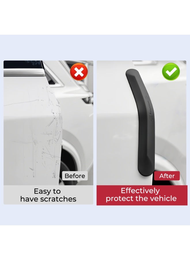 FETUSI 6 PCS Silicone Car Door Edge Guard Trim – Scratch Protector Molding, Crash Guard for Vehicle Door Edge Protection, Fit for Sedan SUV Truck, Black - Image 5