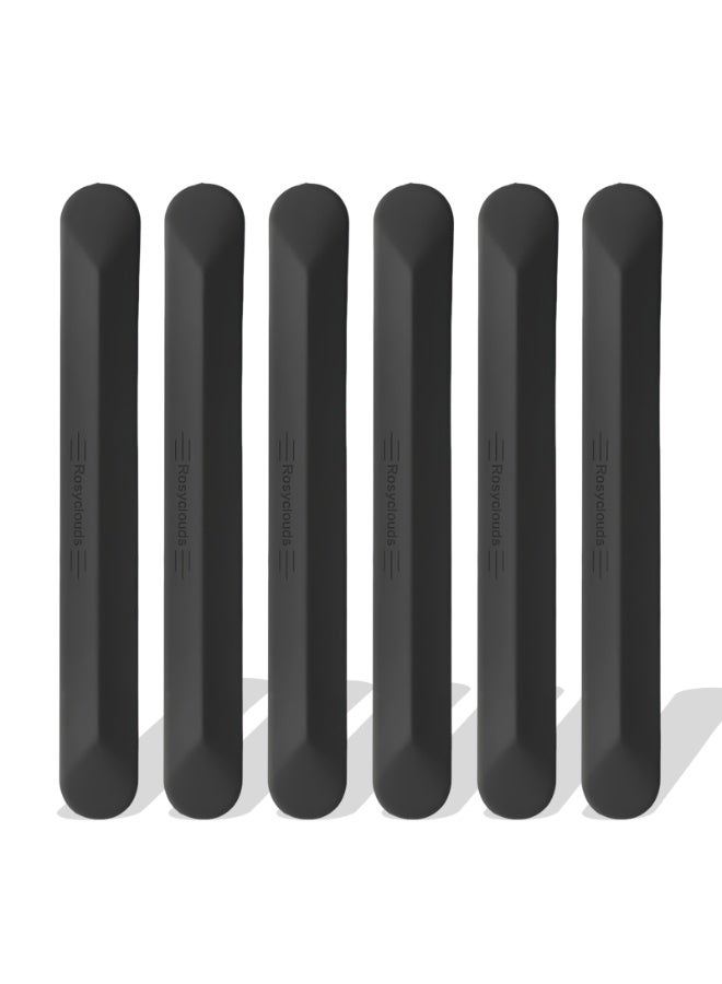 FETUSI 6 PCS Silicone Car Door Edge Guard Trim – Scratch Protector Molding, Crash Guard for Vehicle Door Edge Protection, Fit for Sedan SUV Truck, Black - Image 1
