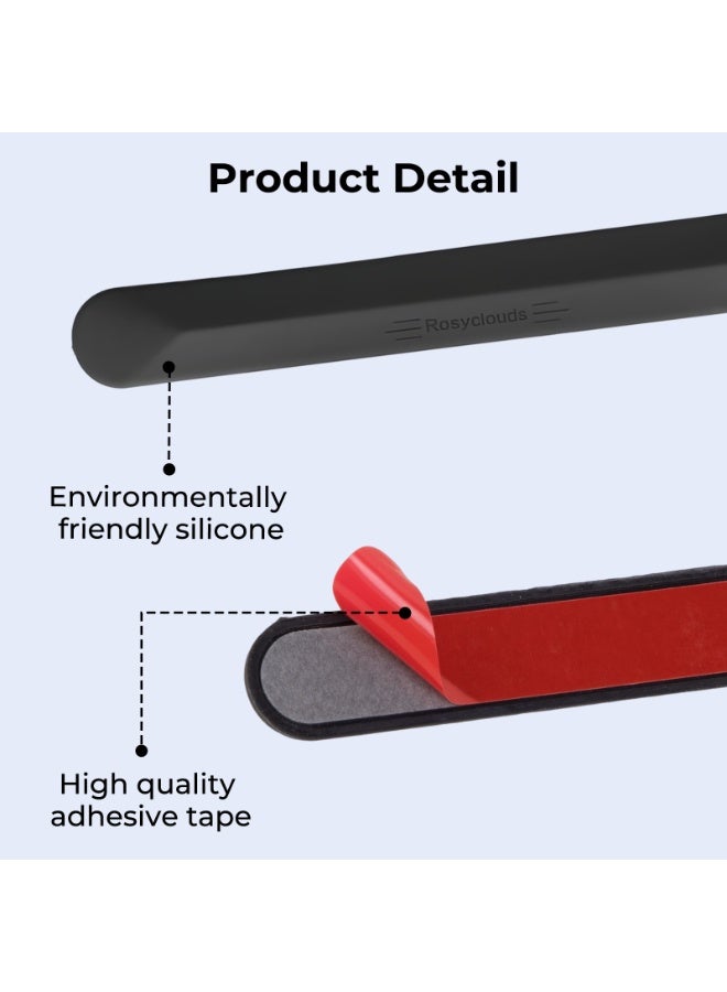FETUSI 6 PCS Silicone Car Door Edge Guard Trim – Scratch Protector Molding, Crash Guard for Vehicle Door Edge Protection, Fit for Sedan SUV Truck, Black - Image 4