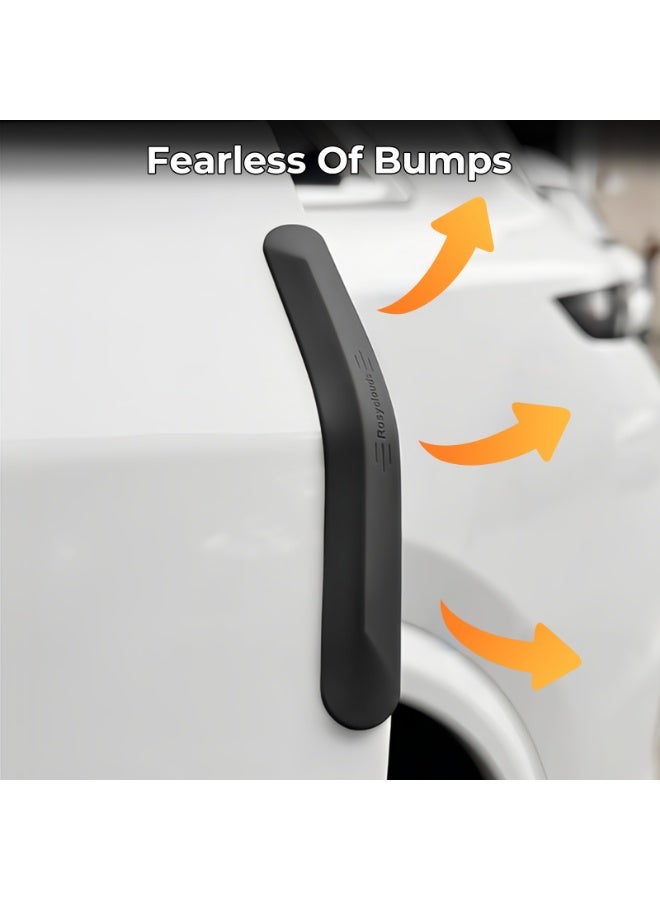 FETUSI 6 PCS Silicone Car Door Edge Guard Trim – Scratch Protector Molding, Crash Guard for Vehicle Door Edge Protection, Fit for Sedan SUV Truck, Black - Image 2