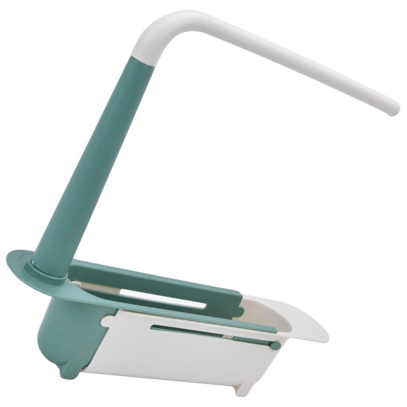 Expandable Sink Organizer: Green PP Material - Ventilation Drainage Design Telescopic Sink Rack for Kitchen Sink Cleaning Utensils Storage - Image 3