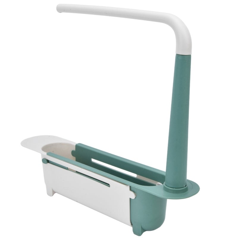 Expandable Sink Organizer: Green PP Material - Ventilation Drainage Design Telescopic Sink Rack for Kitchen Sink Cleaning Utensils Storage - Image 4
