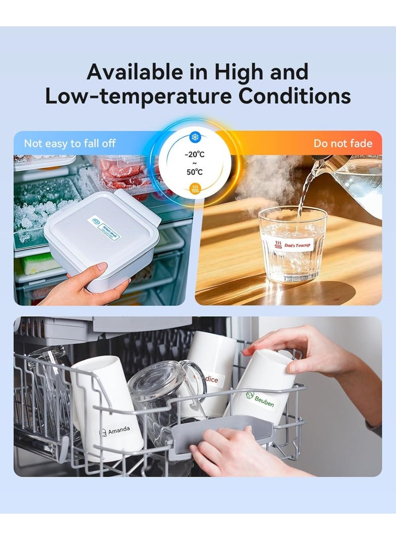 نيمبوت صانع ملصقات N1 مع شريط، طابعة ملصقات بلوتوث محمولة تدعم طباعة الشريط الملون، ملصق صغير قابل لاعادة الشحن للمنزل والمكتب والاعمال الصغيرة والتخزين في الهواء الطلق، ابيض - Image 5