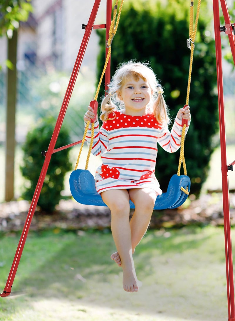 MaBaby A-Frame Swing Set - Outdoor Backyard Swing for Kids with Non-Slip Seat, Rust-Resistant Frame & Easy Assembly - Garden Playground Equipment Gift for Children - Image 2