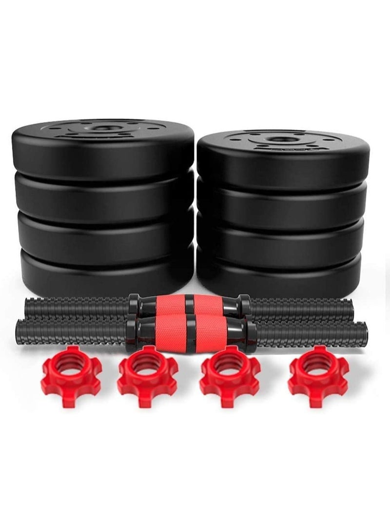 7-in-1 Dumbbell Set with Connecting Rod as Barbell, Kettlebell and Push-ups