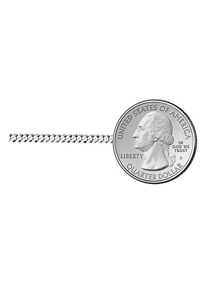 925 Sterling Silver 3.5mm Italian Solid Curb Cuban Link Chain Necklace  - Image 4
