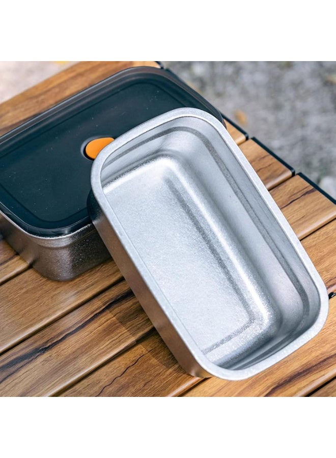 علبة غداء سعة 1 لتر من التيتانيوم بغطاء مقاوم للتسرب، خفيفة الوزن، متينة، قابلة لإعادة الاستخدام، حاوية تخزين طعام للخارج، التخييم، المكتب، مطبخ المنزل، آمنة للغسالة الصحون (ذهبي) - Image 4