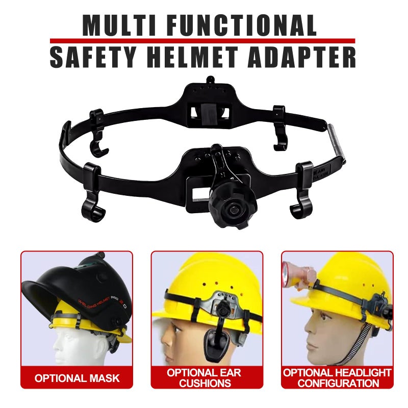 ELESEDI Hard Hat Adapter for Welding Helmet - Welding Hood Hard Hat Adapter Replacemengt Adjustable Mounting System Cap Mount Adapter Compatible with Most Series Welding Helmets - Image 2