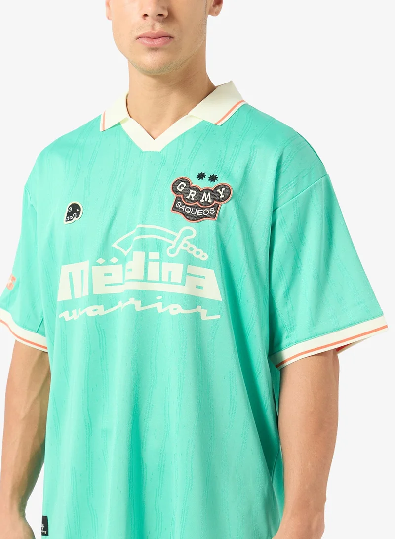 Grimey  Machetazos The Warrior Boxy Soccer Jersey for Men | Best Price UAE
