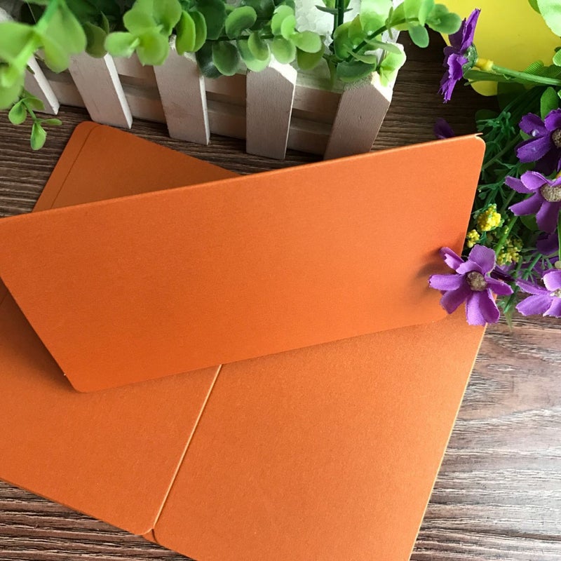 Fillet Diy Folding Greeting Card Template Blank Folding Card Hand-Painted Graffiti Cowhide White Card A Variety Of Options - Image 1